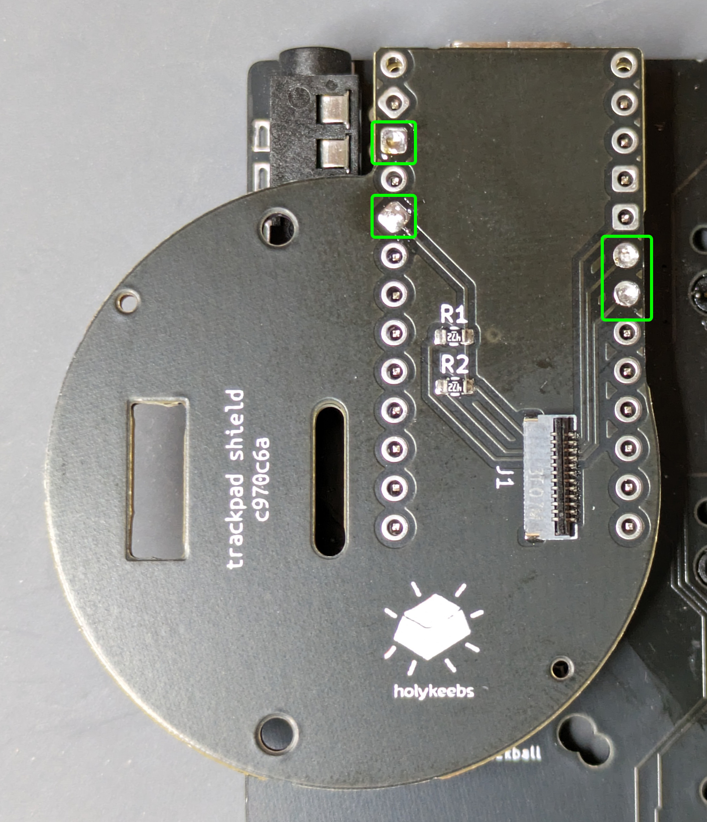 soldered adapter pcb